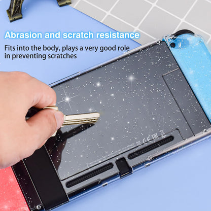 DLseego Dockable Crystal Case for Nintendo Switch - Shock-Absorbing, Anti-Scratch, Polycarbonate, Crystal Glitter
