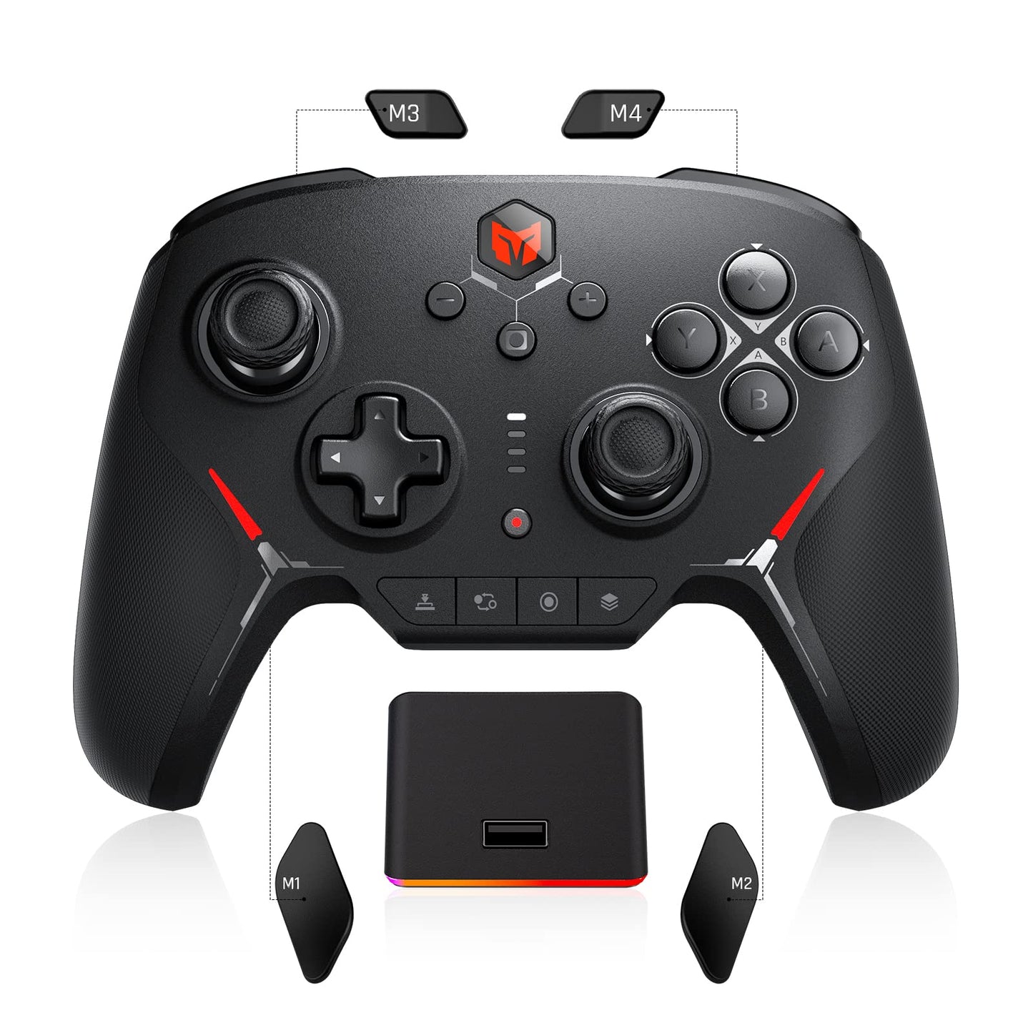 BIGBIG WON Switch Controllers with Charging Base  Wireless Game Controller for Switch/PC/Android/IOS Mechanical Buttons|ALPS Joystick|NFC Sensor|6-axis Gyroscope