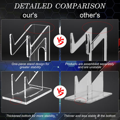FYY Game Controller Holder - 2-Tier Acrylic Stand for Nintendo Switch, Xbox, PS5, PS4 - Clear Display, Model 1897