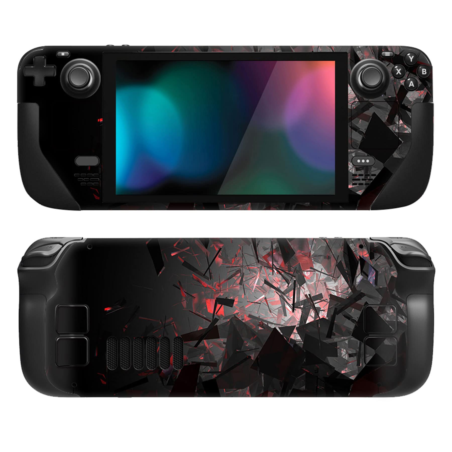 PlayVital Full Set Protective Skin Decal for Steam Deck LCD  Custom Stickers Vinyl Cover for Steam Deck OLED - Fragmented Space
