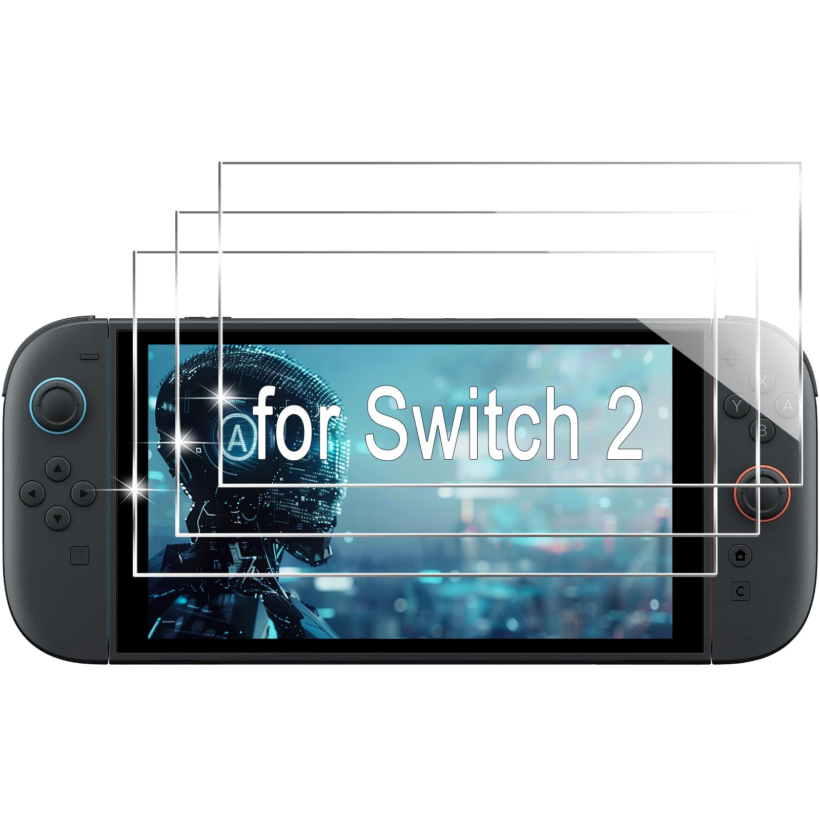 3 Pack for Nintendo Switch 2 Screen Protector [7.9] 2025 9H Tempered Glass  Anti Scratch  Easy Installation  Bubble Free  HD Clear Screen Protector for Nintendo Switch 2