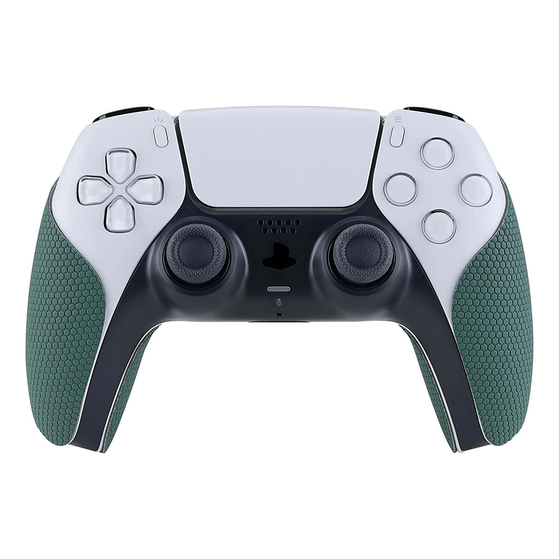 eXtremeRate PlayVital Pine Green Anti-Skid Sweat-Absorbent Controller Grip for ps5 Controller  Professional Textured Soft Rubber Pads Handle Grips for ps5