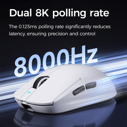 MCHOSE A7 Ultra Wireless Gaming Mouse - Tri-Mode, 42K DPI, 130 Hour Battery Life, 59g - Black