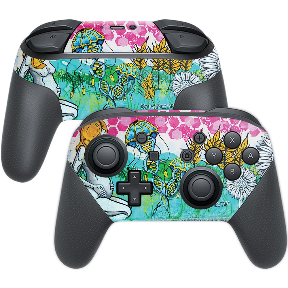 MIGHTY SKINS Nintendo Switch Pro Controller Skin - Durable Vinyl Decal Wrap, Easy Apply/Remove, Mother Garden Design, Model: NISWPCOI