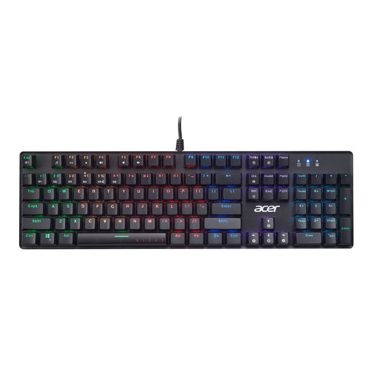 Acer Nitro Gen 2 Wired Gaming Keyboard - RGB Illuminated Keyboard | 100% Anti-Ghosting (N-Key Rollover) | Mechanical Axis | Ergo