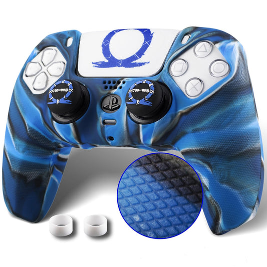 YoRHa Non-Slip Silicone Cover for PS5 Controller with Thumbstick Caps x 2 & Sticker x 1(GOWV)