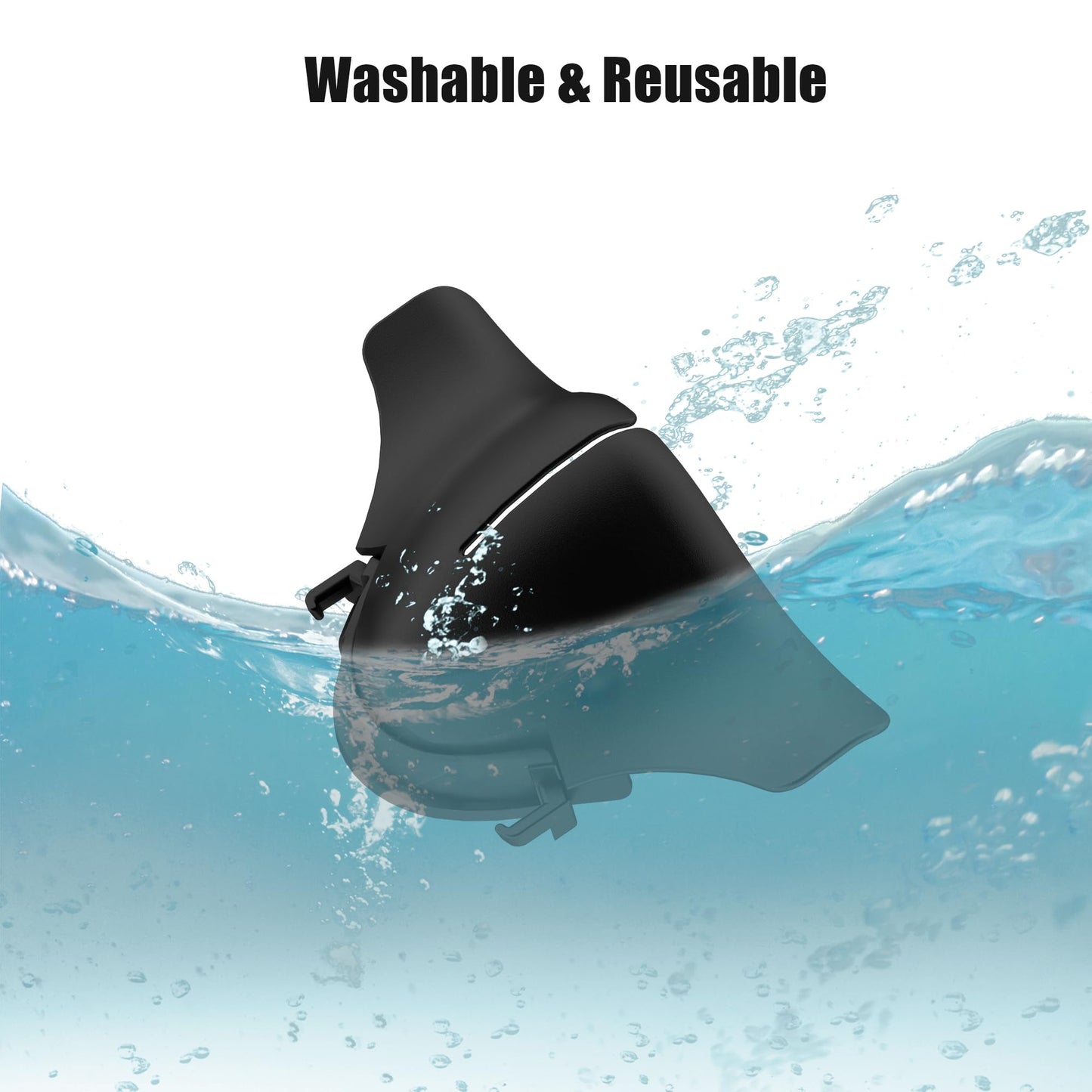 APEXINNO VR Anti-Leakage Nose Pad for Meta Quest 3, Black Silicone Cover, Model YZL028-BK, Sweat-Resistant Accessory