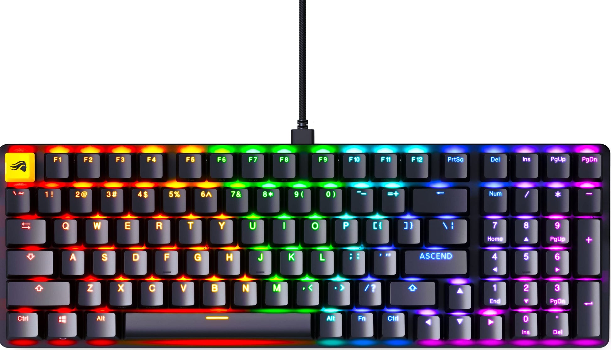 Glorious GMMK 2 Gaming Mechanical Keyboard - Hotswap Cherry Mx Style Linear Switches- Full Size Wired Keyword- Double Shot Keycaps  RGB - PC Setup Accessories - 96%  Black
