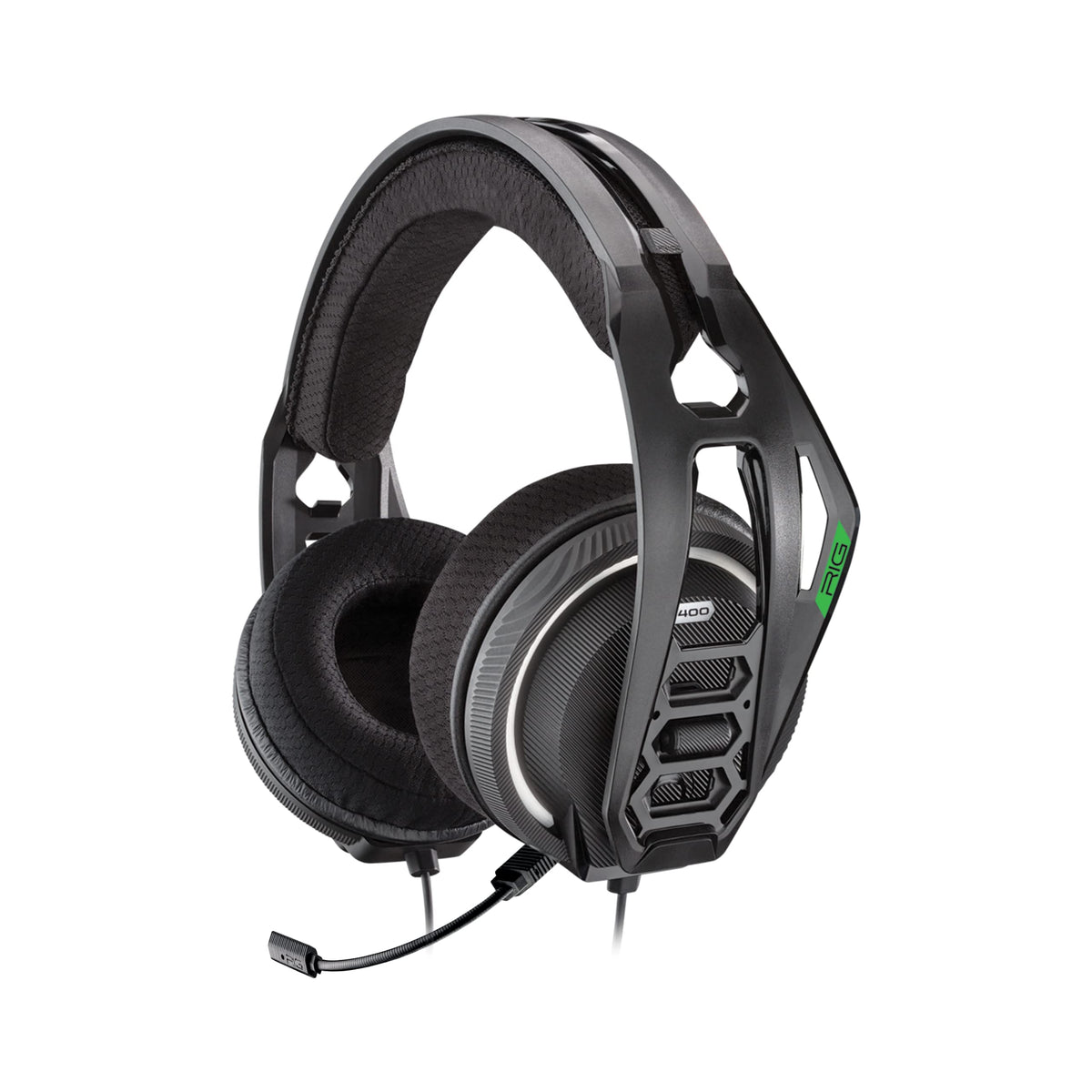 RIG 400HX Officially Licensed Xbox Gaming Headset with Removable Noise Canceling Mic - Dolby Atmos 3D Surround Sound for Xbox Series X  Xbox Series S  Xbox One  Windows 10  Windows 11 PC - Black