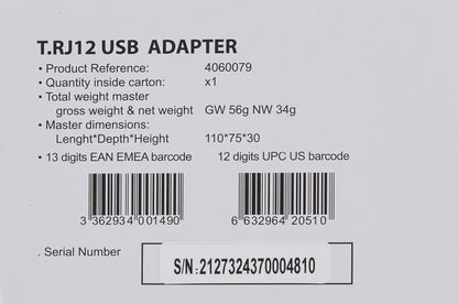 Thrustmaster TR J12 Adapter for Thrustmaster Flight & Racing Pedals - Black, Model 4060079