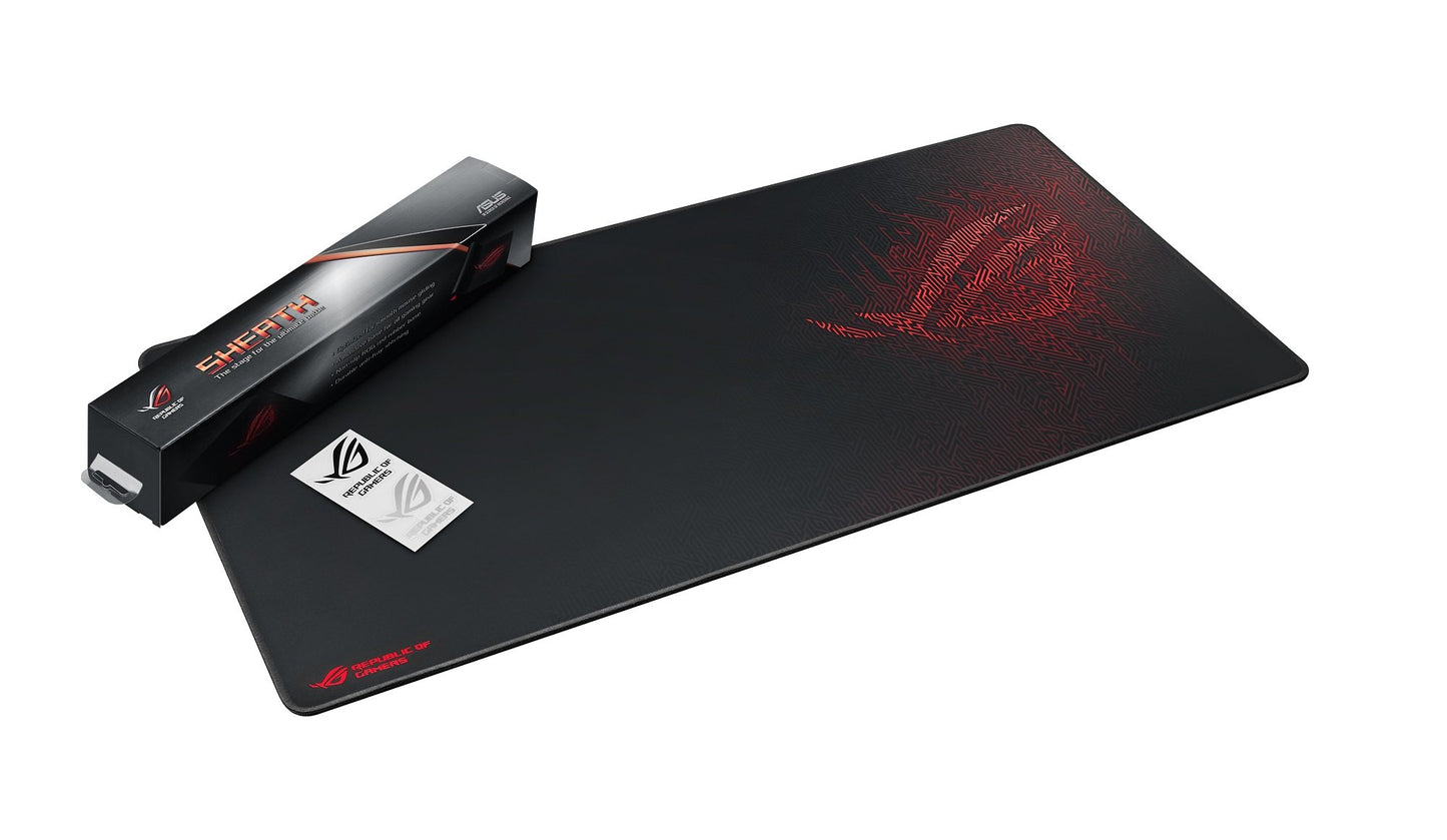 ASUS ROG Sheath Gaming Mouse Pad - Extra-Large 35.4” x 17.3”, Pixel-Precise Tracking, Anti-Fray Edges, Non-Slip Base,