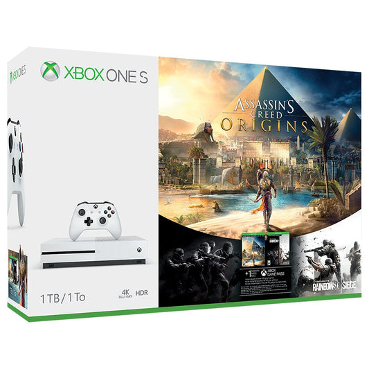 Xbox One S 1TB Console - Assassins Creed Origins Bonus Bundle [Discontinued] (Renewed)