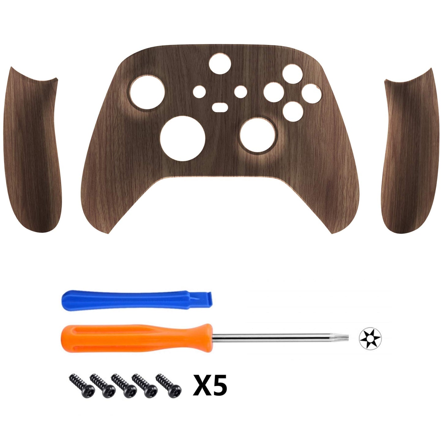 eXtremeRate Xbox Series X/S Controller Replacement Shell - Soft Touch Wood Grain, Model ZX3D415