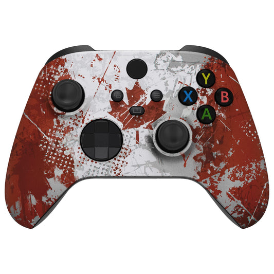 eXtremeRate Replacement Shell for Xbox Series X & S Controller - Unleash Your Style - Impression Canada Flag Custom Acessories F