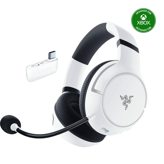 Razer Kaira HyperSpeed Wireless Gaming Headset for Xbox Series X|S  Xbox One  PC: TriForce 50mm Drivers - HyperClear Cardioid Mic - Low Latency Bluetooth - Up to 30 Hour Battery Life - White