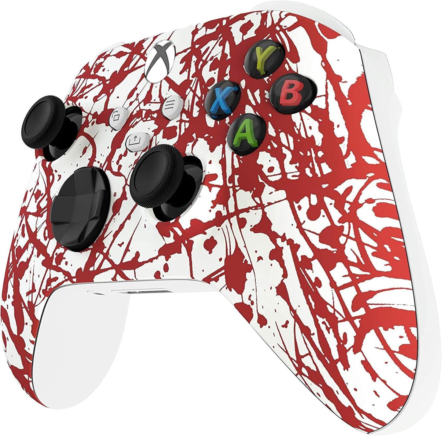Custom Controllerzz Wireless Xbox Controller - Soft Touch Feel, X/S Blood Splatter Design for Xbox Series X/S & Xbox One