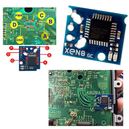 Deal4GO XENO ModChip Replacement for Nintendo GameCube XEN8 - Blue