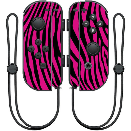 MightySkins Skin Compatible with Nintendo Joy-Con Controller wrap Cover Sticker Skins Pink Zebra