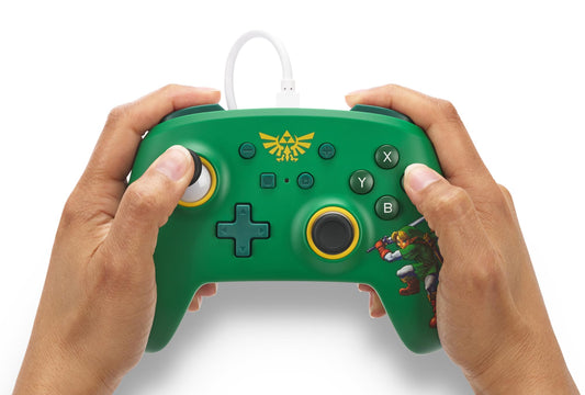 PowerA Nintendo Switch Wired Controller - Hyrule Defender, 10ft USB Cable, Officially Licensed by Nintendo, Model NSGP0199-01
