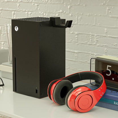 ECHZOVE Xbox Series X Headset Hook - Black Plastic Holder for Xbox Accessories