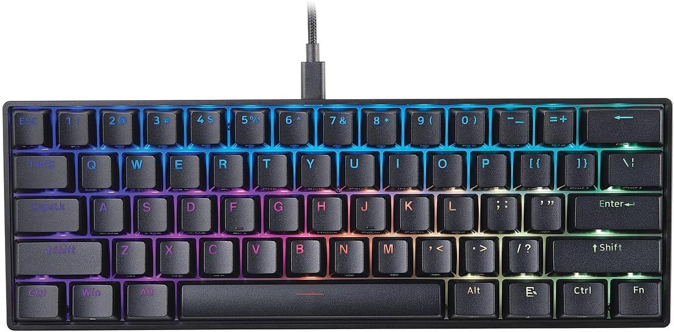 Mad Catz S.T.R.I.K.E. 6 RGB Mechanical Gaming Keyboard, Compact 60%, Black, Model KS63NMUSBL00
