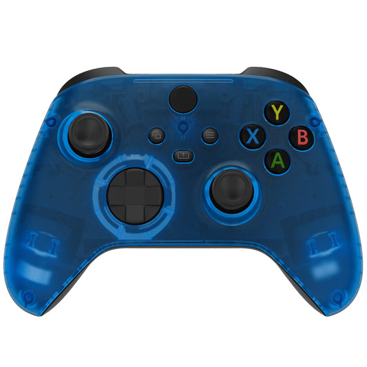 eXtremeRate Xbox Series X & S Controller Faceplate - Clear Blue Custom Plastic Shell - Model FX3M504