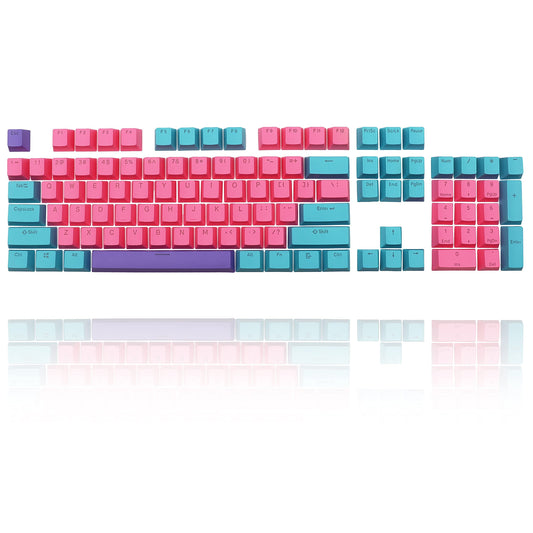 Ussixchare 60% Keycap Set - 104 Backlit PBT for Gateron/Kailh Switches - Ahri Pink