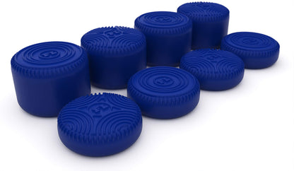 Foamy Lizard Raised Thumb Grips for PS5, PS4 & Switch Pro - Blue Silicone Antislip Analog Stick Grips (8pc) - Model FL-SWITCH-PRO-TH
