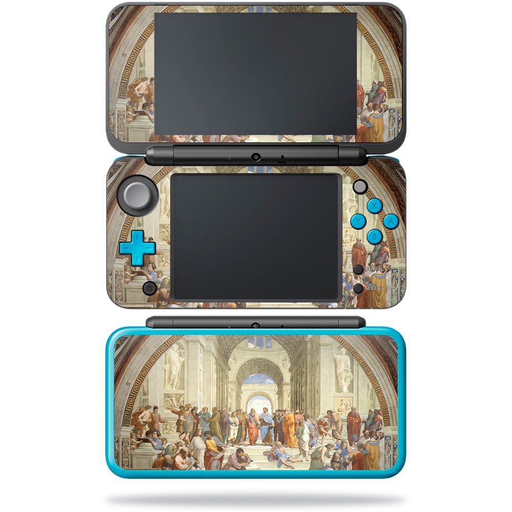 MIGHTY SKINS Nintendo New 2DS XL Skin - Durable Vinyl Decal Cover, School Of Athens Design, Easy to Apply/Remove