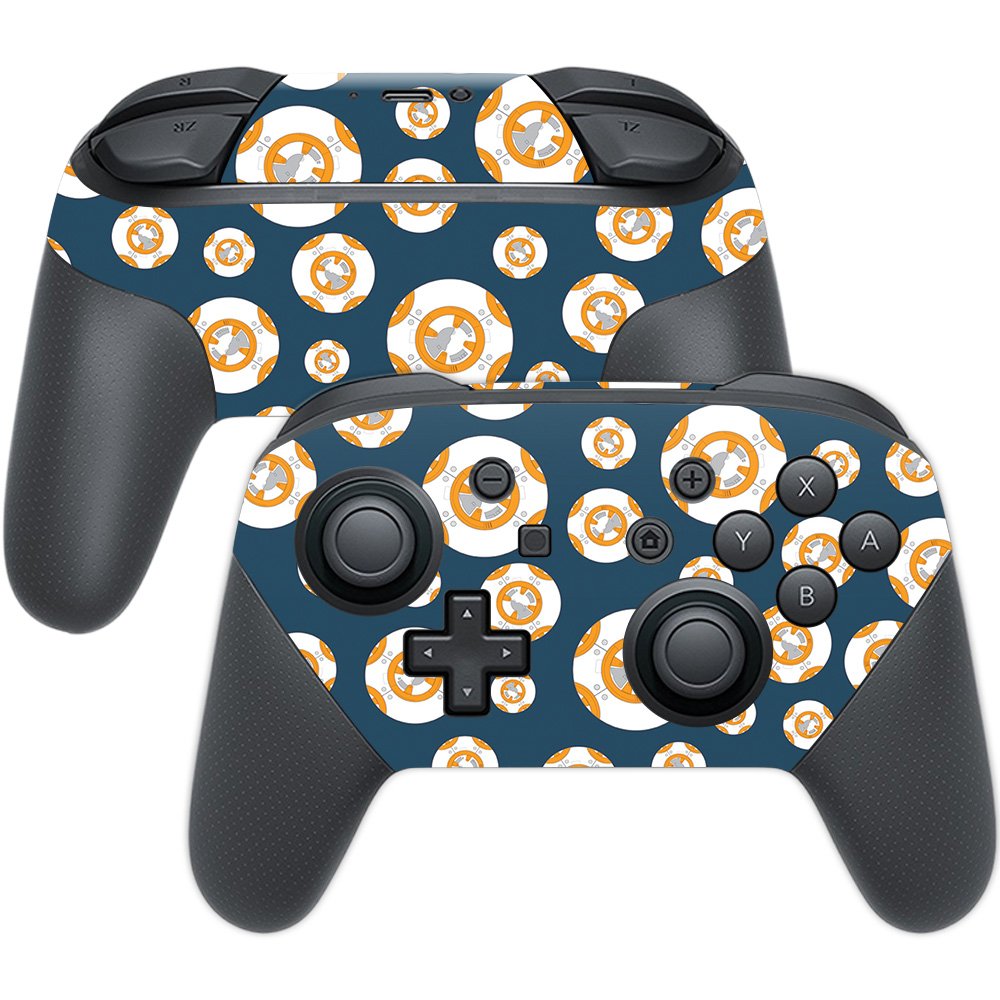 MIGHTY SKINS Nintendo Switch Pro Controller Skin - Mini Galaxy Bots, Durable Vinyl Wrap, Easy to Apply & Remove, Made in the USA