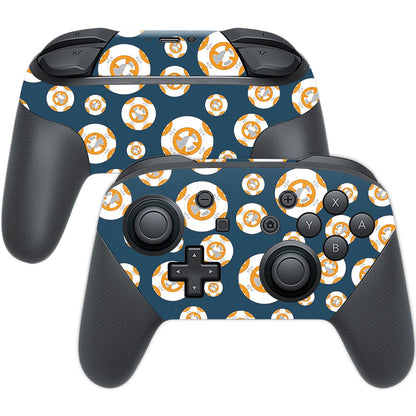 MIGHTY SKINS Nintendo Switch Pro Controller Skin - Mini Galaxy Bots, Durable Vinyl Wrap, Easy to Apply & Remove, Made in the USA