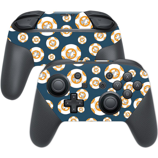 MIGHTY SKINS Nintendo Switch Pro Controller Skin - Mini Galaxy Bots, Durable Vinyl Wrap, Easy to Apply & Remove, Made in the USA
