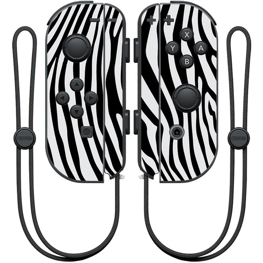 MightySkins Skin Compatible with Nintendo Joy-Con Controller wrap Cover Sticker Skins Black Zebra