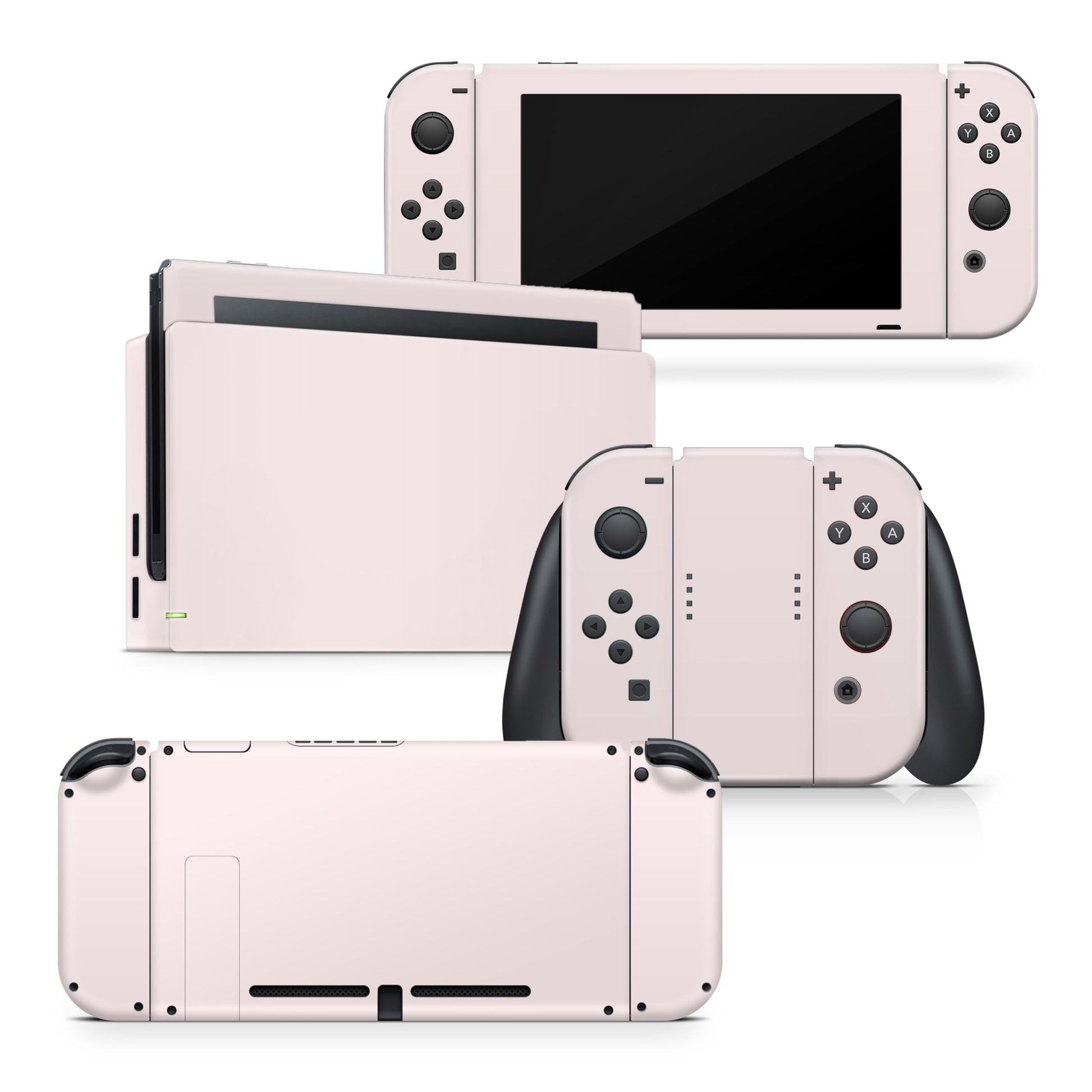 Tacky Design Classic Solid Color Skin Wrap Cover  Pastel Red Skin for Nintendo Switch Stickers  Premium Vinyl 3M Full Wrap Decal (Pastel red  Nintendo Switch (2017))