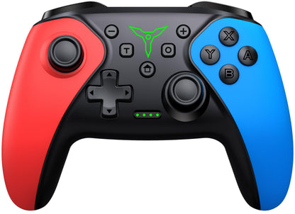 ELISWEEN Wireless Switch Controller for Switch/Lite/OLED - Red+Blue, Pro TURBO with Wake-up Programmable, Compatible with iOS/Android/PC