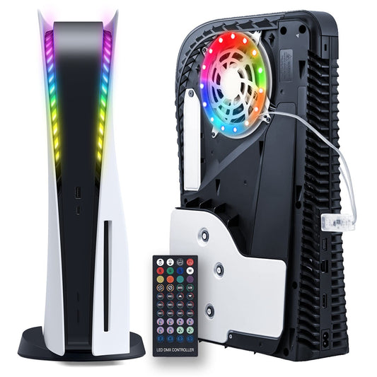 JUSPRO PS5 LED Light Strip  RGB Ring LED Lights Kit Accessories Compatible with PS5 Slim Console Digital Edition & Regular Edition
