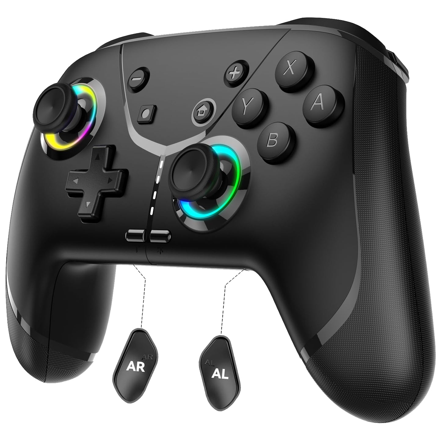 Switch Controller  Wireless Pro Controller for Nintendo Switch 2/Switch/Lite/OLED  Bluetooth controllers Compatible with iPhone/Mac/iPad/iOS/Android/Phone/PC/Steam and TV with Programming/RGB4/Vibration / 3 Turbo Modes/6-Axis/Motion