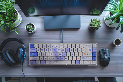 Virtdream Keycaps Set - Simple Bliss MOA Profile, 139 Keys Dye Sublimation, Compatible with ANSI/ISO, Cherry MX Switch