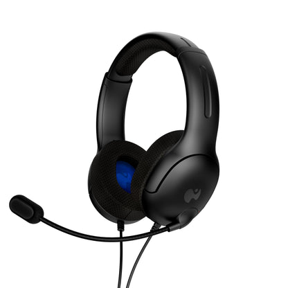 PDP AIRLITE Wired Stereo Gaming Headset - Lightweight, Noise-Canceling Mic, 3.5mm Jack, Compatible with PS5/PS4/PS3/PC, Black
