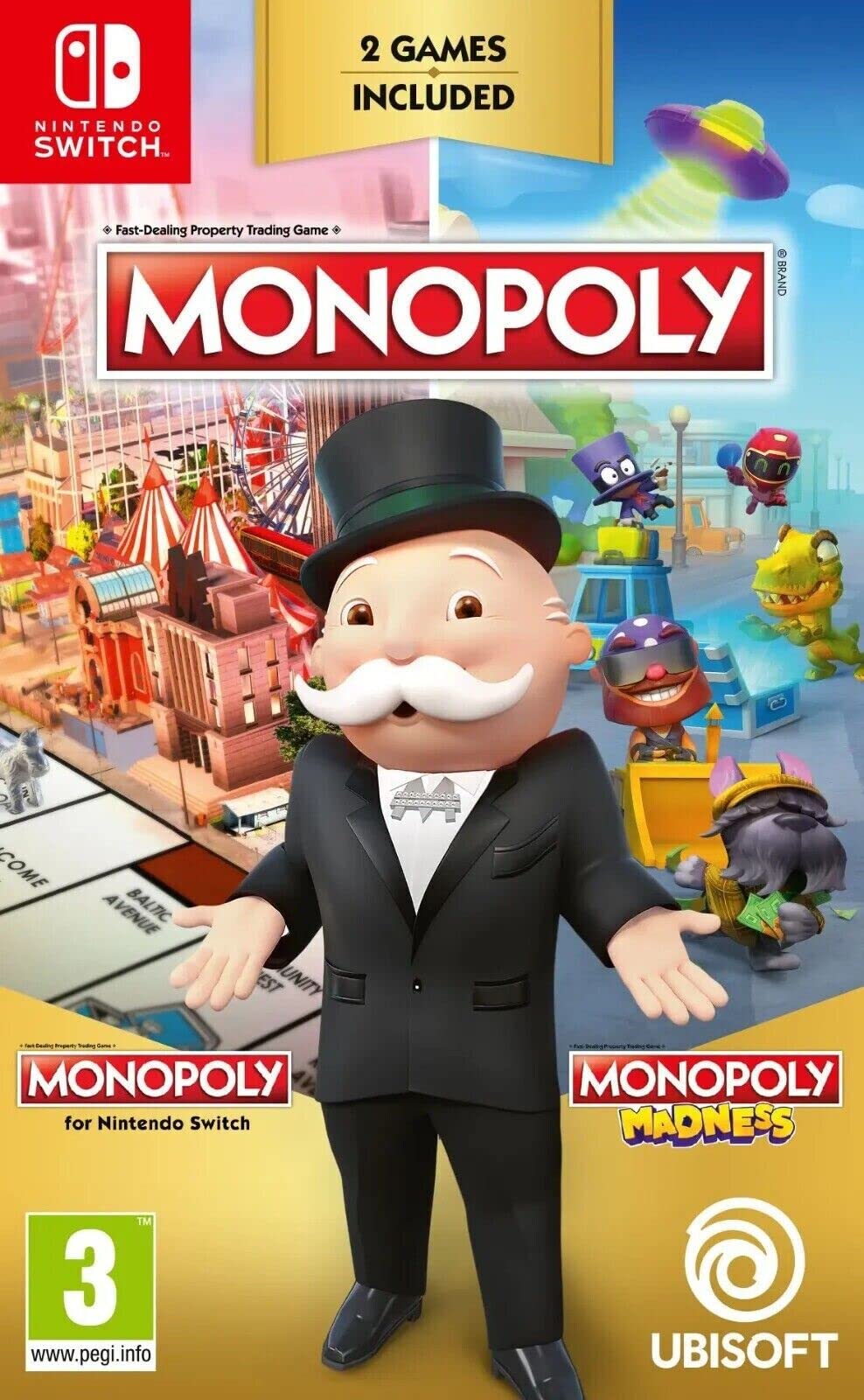 Ubisoft Monopoly + Monopoly Madness Board Game - Black - Model 300123903