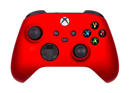 Crazy Controllerz Xbox Series X Soft Touch Controller - Metallic Red, Enhanced Grip, Compatible with Xbox One, Series X, Series S