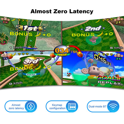 BITFUNX RetroScaler NGC Wireless Controller Adapter - Compatible with NGC, PS3/PS4/PS5, Xbox One S, Series X/S - Black