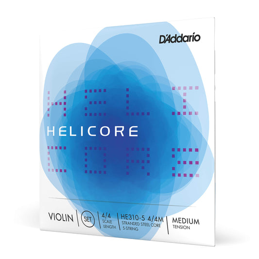 DAddario Helicore Violin 5-String Set  4/4 Scale  Medium Tension