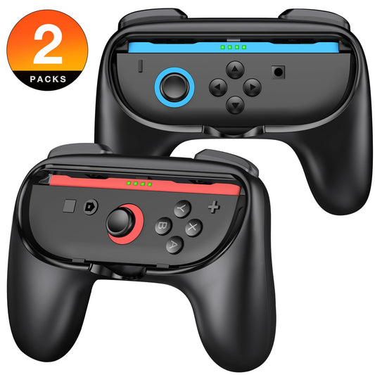 AXYBCOOL Switch 2 Grips Compatible with Nintendo Switch 2 Joycon Grip  Ergonomic Anti-Slip Switch 2 Hand Grip Accessories-2 Packs (Black)
