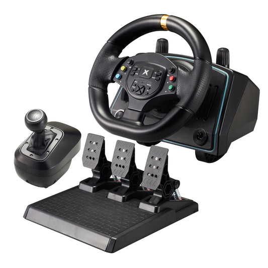 NBCP Racing Wheel for PC Xbox - 1080 Gaming Steering Wheel with Hall Effect Pedals, Dual-Motor Vibration, Adjustable Sensitivity