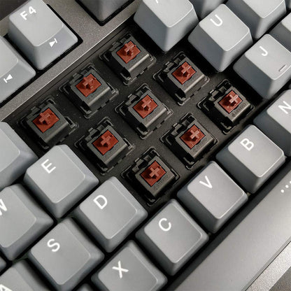 DURGOD Taurus K320 TKL Mechanical Keyboard - 87 Keys, USB C, Cherry MX Brown, Space Grey, Programmable, NKRO for Windows & Mac