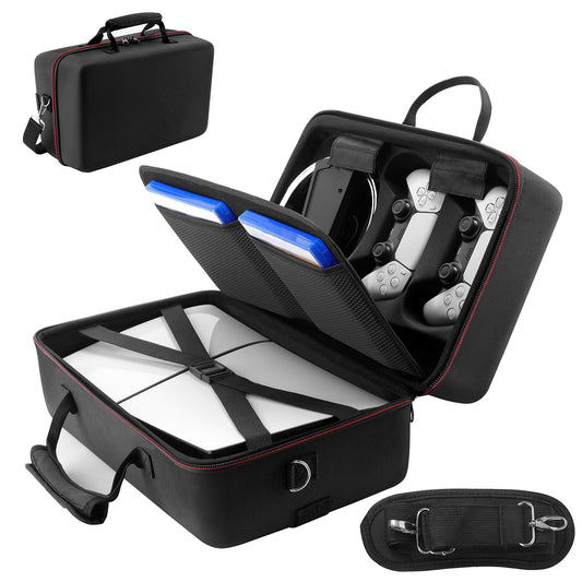 Carrying Case Compatible with PS5 SLIM 2023, Hard Shell Travel Case Protective Bag for Play Station 5 Slim Disc and Digital Edit