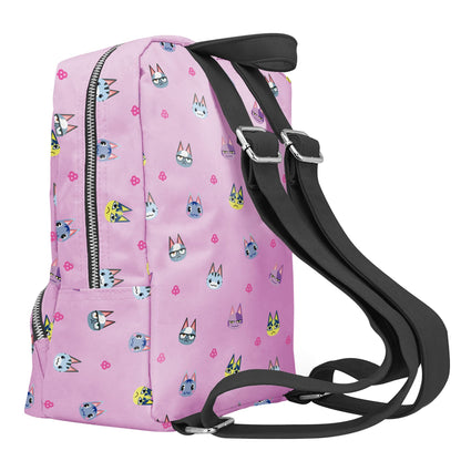 Controller Gear Animal Crossing Small Backpack - Tom Nook Quilted, Cat's Meow, Mini Bookbag for Console & Accessories