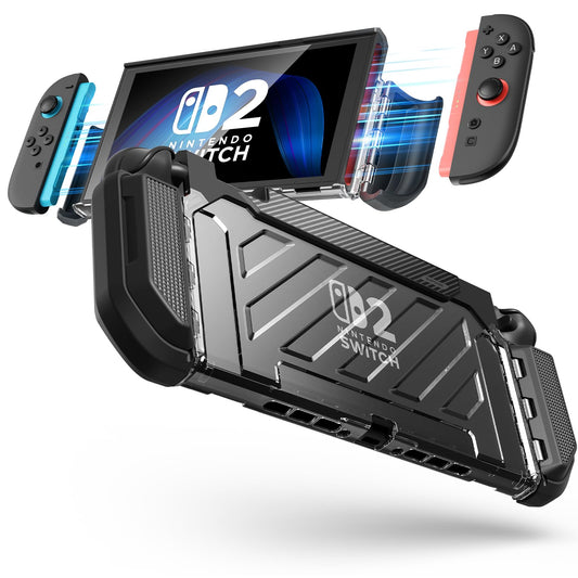SUPCASE for Nintendo Switch 2 Case 2025 (Unicorn Beetle Pro)  [Military-Grade Protection] [Magnetic Joy Con Controllers Friendly] Dockable Integrated Cover Accessories for Nintendo Switch 2  Black
