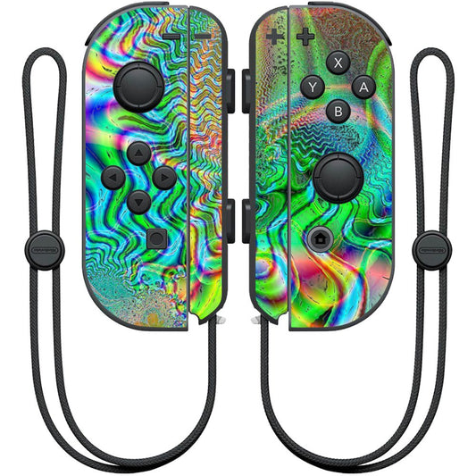 MIGHTY SKINS Nintendo Joy-Con Controller Skin - Psychedelic Wrap Cover Sticker, Model NIJOYCO-Psychedelic
